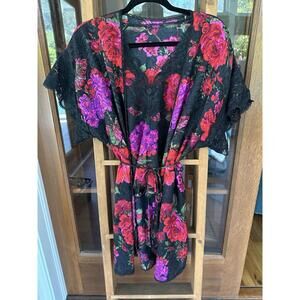 Vintage 70s Lucie Ann II Lingerie Set Size Small Top And Robe Lace Sexy Feminine